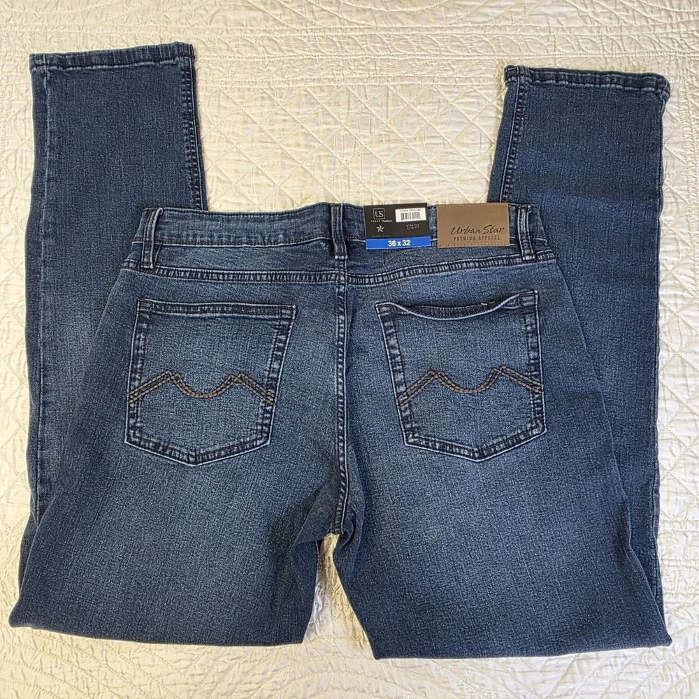Urban‎ Star Men's Denim 36x32 Slim Fit 2 Way Stretch Jean Street Modern Taper